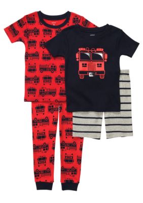 Carter's 4-Piece Firetruck Pajama Set Toddler Boys