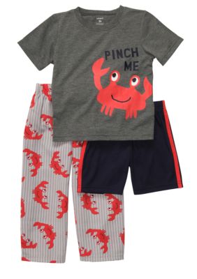 Carter's 3-Piece Crab Pajama Set Toddler Boys