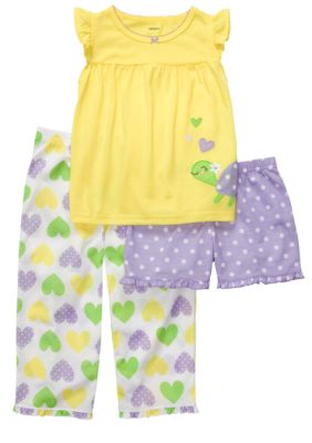 Carter's 3-Piece Turtle Pajama Set Toddler Girls