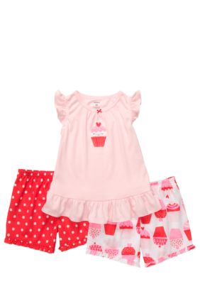 Carter's Cupcake 3-Piece Pajama Set Toddler Girls