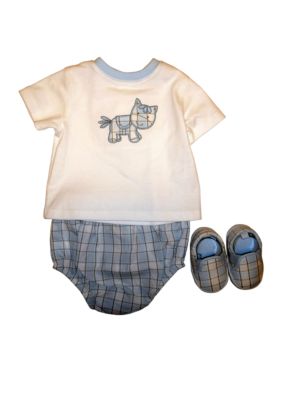 Nursery Rhyme&reg; 3 Piece Plaid Set - Newborn
