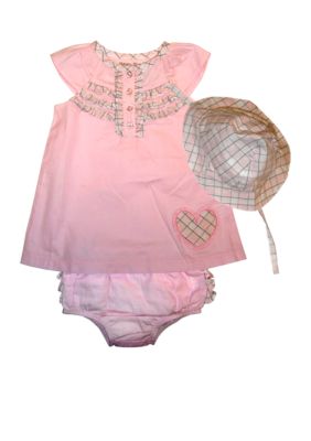 Nursery Rhyme&reg; 3 Piece Dress Set - Newborn