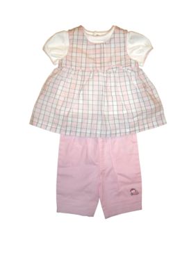 Nursery Rhyme&reg; Plaid Capri Set - Newborn