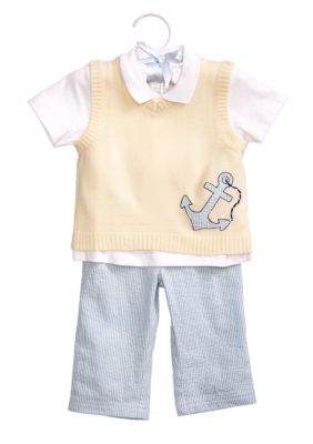 Nursery Rhyme 3-Piece Anchor Vest Set