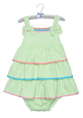 Nursery Rhyme Gingham Tiered Dress