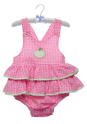 Nursery Rhyme Pink Gingham Sunsuit