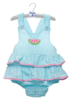 Nursery Rhyme Turquoise Gingham Sunsuit