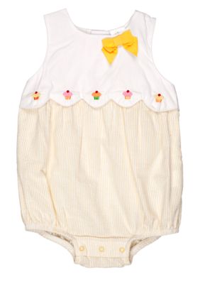 Nursery Rhyme Seersucker Cupcake Sunsuit