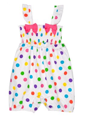 Nursery Rhyme Dot Bow Romper
