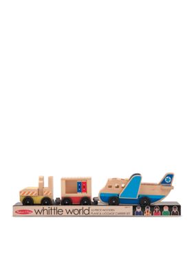 Melissa & Doug Whittle World Plane and Luggage Carrier Set