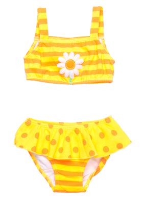 Sweet Potatoes Bee Ruffle 2-piece Swimsuit Toddler Girls