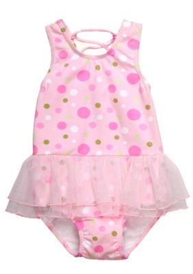 Sweet Potatoes Tutu Lace Back Swimsuit Toddler Girls