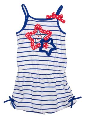 Flapdoodles Star Romper Toddler Girls