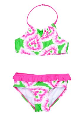 Beach Native Tie-Dye Heart 2-piece Swimsuit Toddler Girls