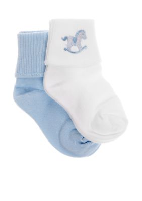 Nursery Rhyme 2-Pack Horse Applique Socks