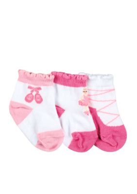 Nursery Rhyme 3Pk Ballerina Sock Set