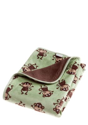 Carter's Monkey Velour Blanket