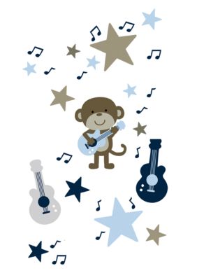 Carter's&reg; Monkey Rockstar Wall Decals