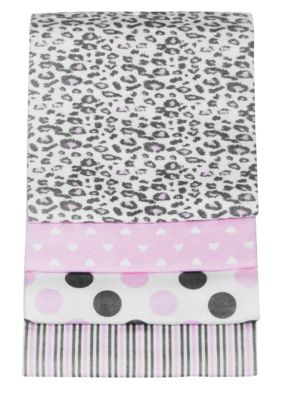 Carter's 4-Pack Cheetah Receiving Blanket Set