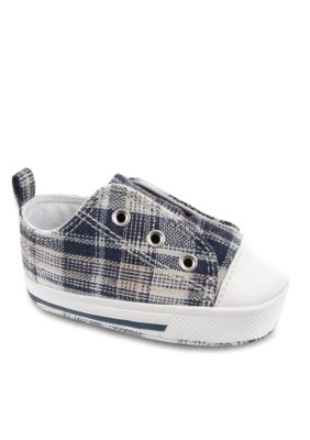 Nursery Rhyme Plaid Laceless Sneaker