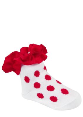 Nursery Rhyme 2-pair Red & White Sock Set