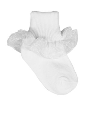 Baby Deer White Bootie Sock Infants