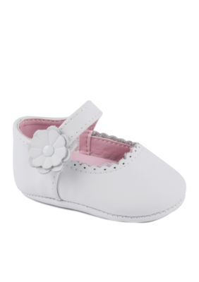 Baby Deer White Leather Skimmer
