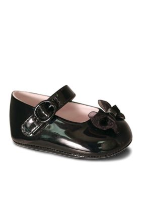 Baby Deer Black Patent Skimmer Infants