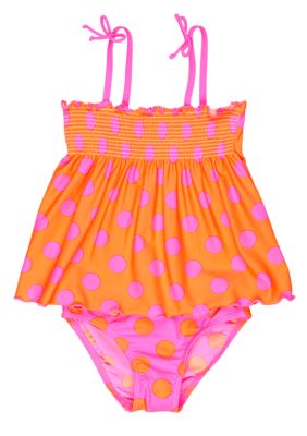 J Khaki 2-Piece Polka Dot Swimsuit Toddler Girls