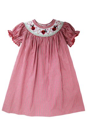 Marmellata Ladybug Smocked Dress Toddler Girls