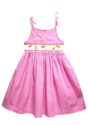 Marmellata Beach Scene Smock Sundress Toddler Girls