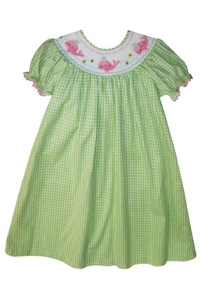 Marmellata Whale Smocked Dress Toddler Girls