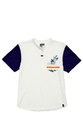 Lucky Brand Palms Pocket Henley Tee Toddler Boys