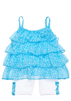 Little Lass Tiered Ruffle Legging Set