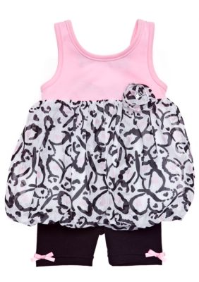 Little Lass Pink Butterfly Short Set