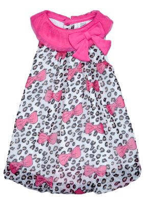 Baby Essentials Cheetah Bow Bubble Romper