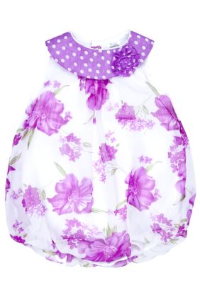 Baby Essentials Floral Bubble Dot Romper