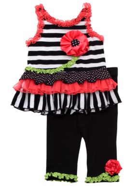 Rare Editions Tiered Ruffle Set