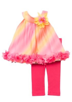 Rare Editions Ombre Chiffon Set Toddler Girl