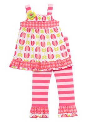 Rare Editions Stripe Tulip Set Toddler Girls