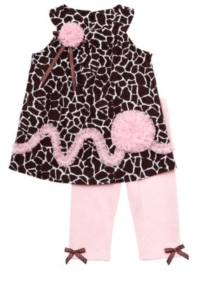 Rare Editions Flower Giraffe Set Toddler Girls - Online Only