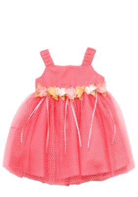 Rare Editions Swiss Dot Dress Toddler Girls