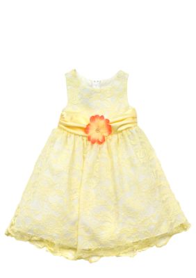 Rare Editions Sheer Overlay Dress Toddler Girls