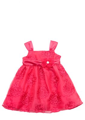 Rare Editions Floral Soutach Dress Toddler Girls