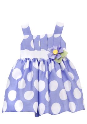 Rare Editions Big Dot Periwinkle Dress