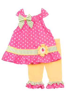 Rare Editions Dot and Stripe Capri Set