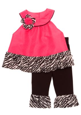Rare Editions Zebra Eyelash Legging Set