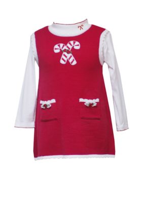 Rare Editions Candy Cane Jumper Set - Infant