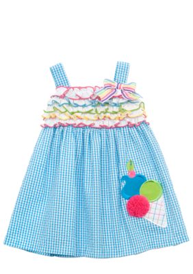 Rare Editions Ice Cream Seersucker Dress Toddler Girls