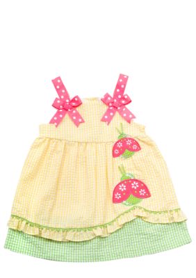 Rare Editions Ladybug Seersucker Dress Toddler Girls